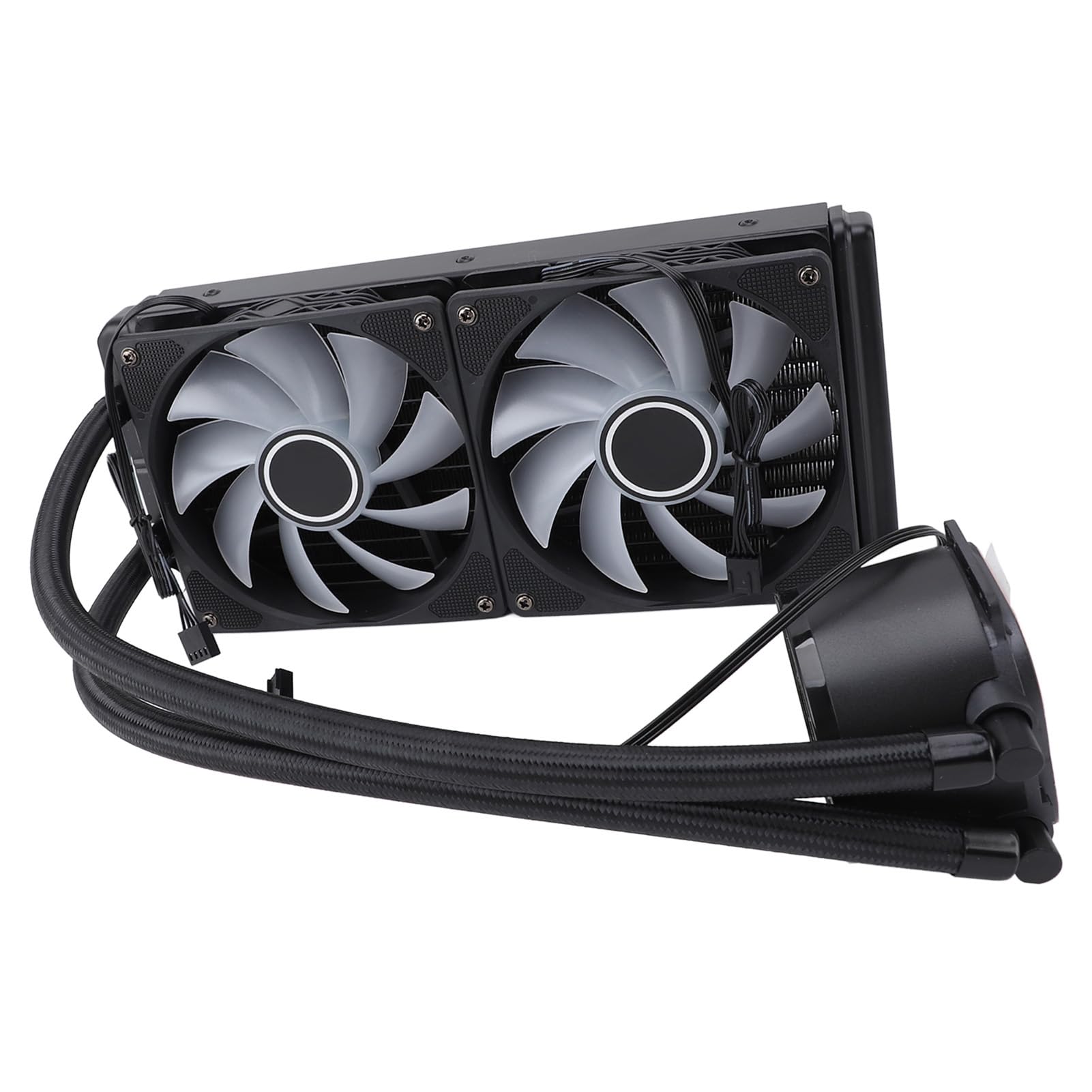 Generic Raffreddatore Ad Acqua ARGB da 240 Mm per CPU con Doppie Ventole da 120 Mm per un Raffreddamento Migliorato, Progettato per Sistemi di Gioco e Prestazioni, Design Affidabile in Rame e