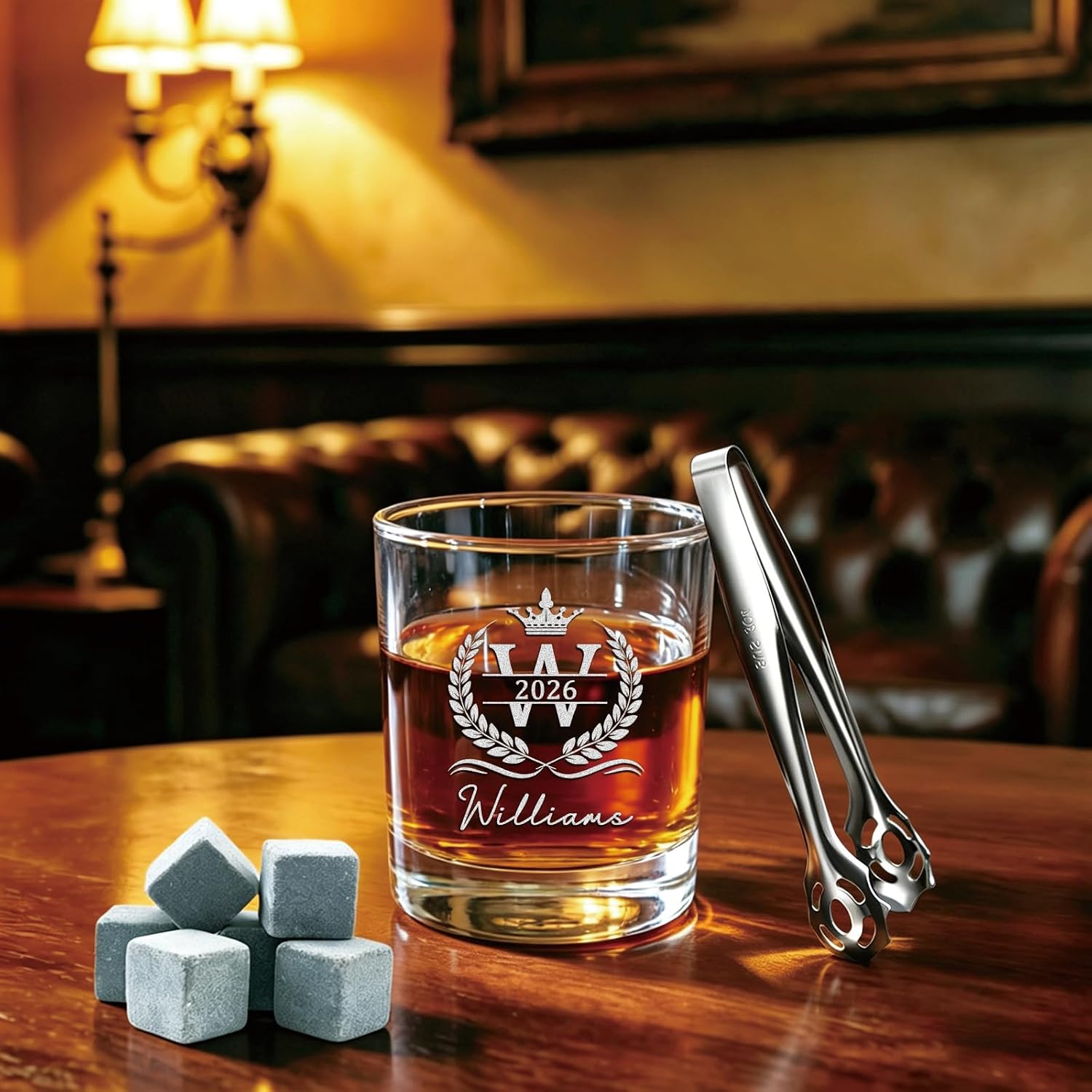 Custom Engraved Brandy Glass Set (11oz) – Personalized Brandy Snifter with Gift box for Bourbon, Scotch, Tequila, Armagnac, Rum, Beer