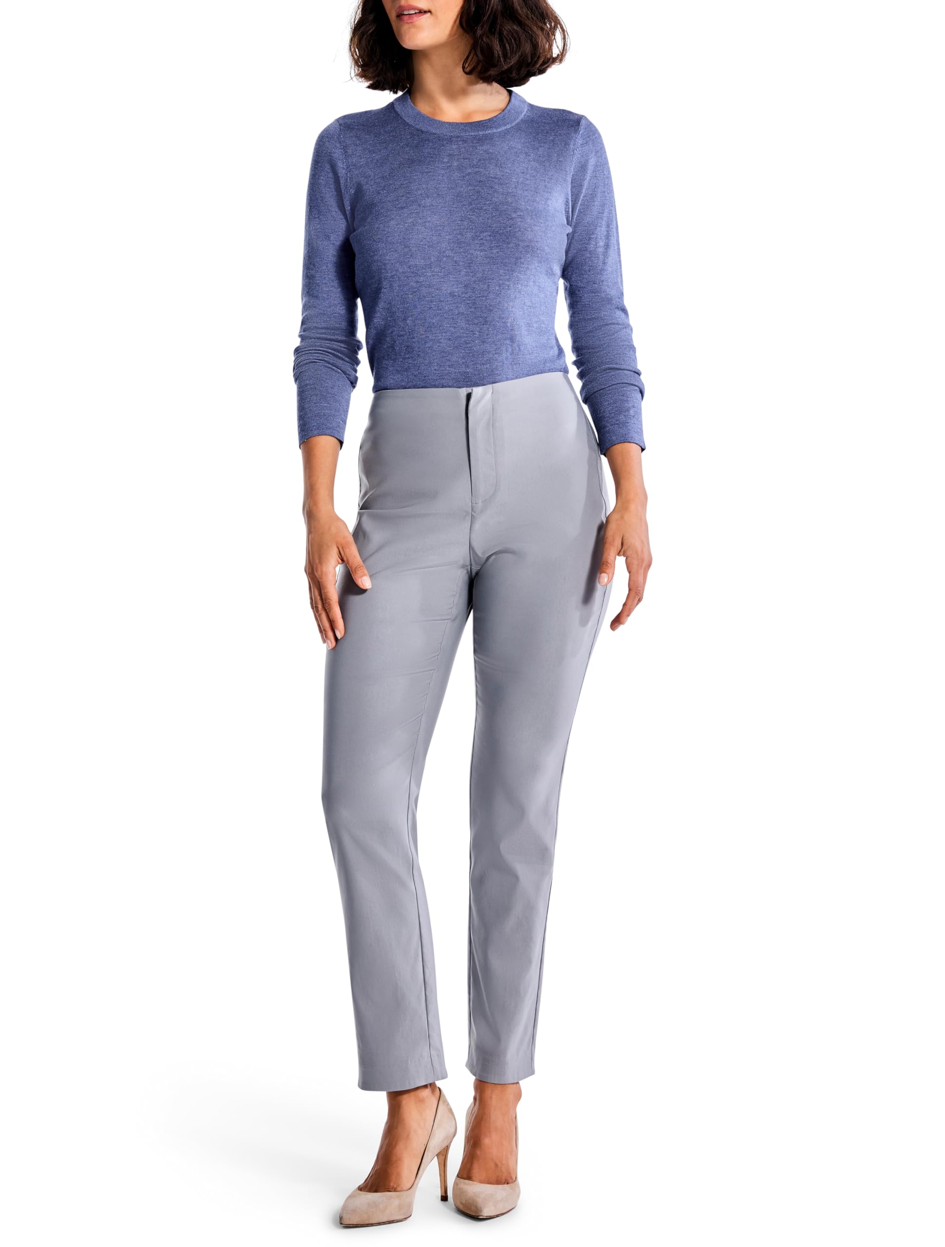 NIC ZOE Womens 28 Polished Wonderstretch Straight Ankle Pant