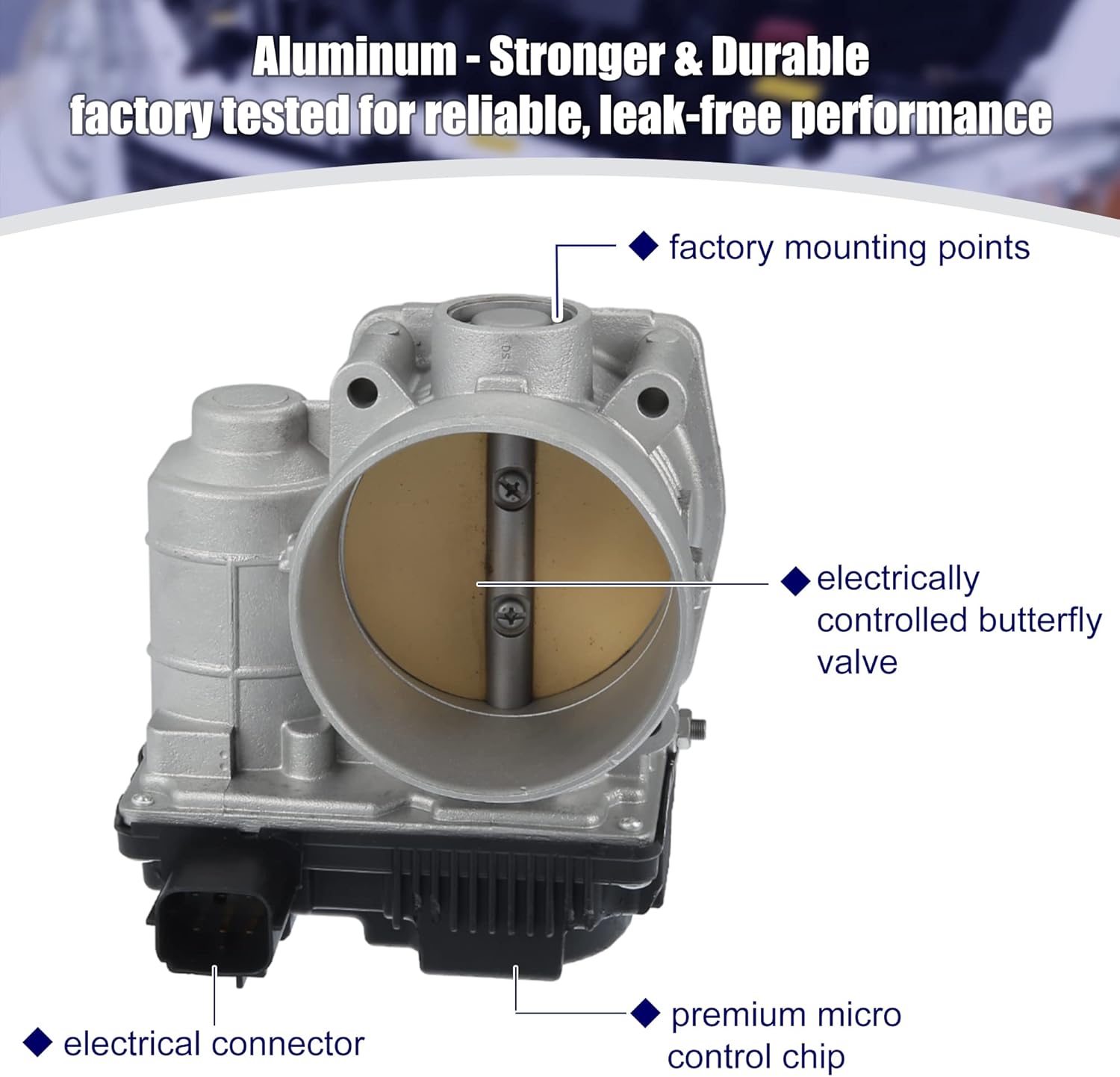 X AUTOHAUX 161198J103 Car Electronic Throttle Body Assembly for NISSAN ALTIMA 3.5L V6 2002-2006 Aluminum Alloy Plastic Silver Tone Black