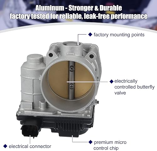 Miniatura 3 de X AUTOHAUX 161198J103 Conjunto electrónico del cuerpo del acelerador del coche para NISSAN ALTIMA 3.5L V6 2002-2006 aleación de aluminio de plástico