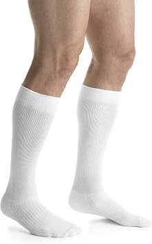 JOBST Activewear 15-20 mmHg Knee High Compression Socks, Large, Cool White