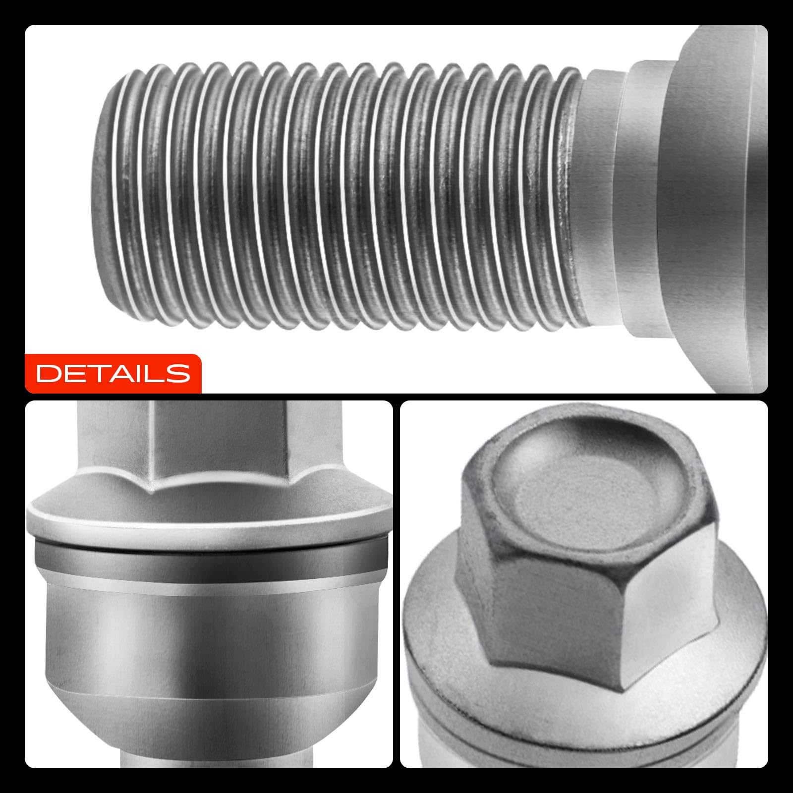 Frankberg 20x Radbolzen Radschraube 8R0601295 | Kompatibel mit Q7 4MB 4MG, A8 4H2 4H8 4HC 4HL, Q3 8UB 8UG, Q8 4MN 4MT, E-Tron GEN, Q3 F3B, Q5 8RB, Q7 4MB 4MG 4MQ