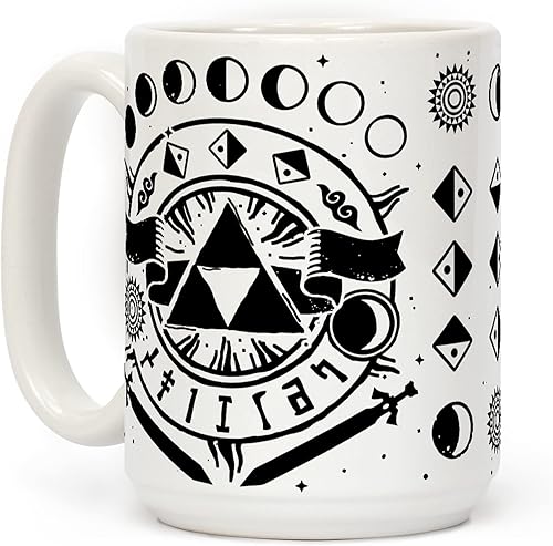 LookHUMAN Legend of Zelda - Taza de café Hyrule, tazas de café únicas para los amantes de las leyendas de Zelda, tazas de café de cerámica con
