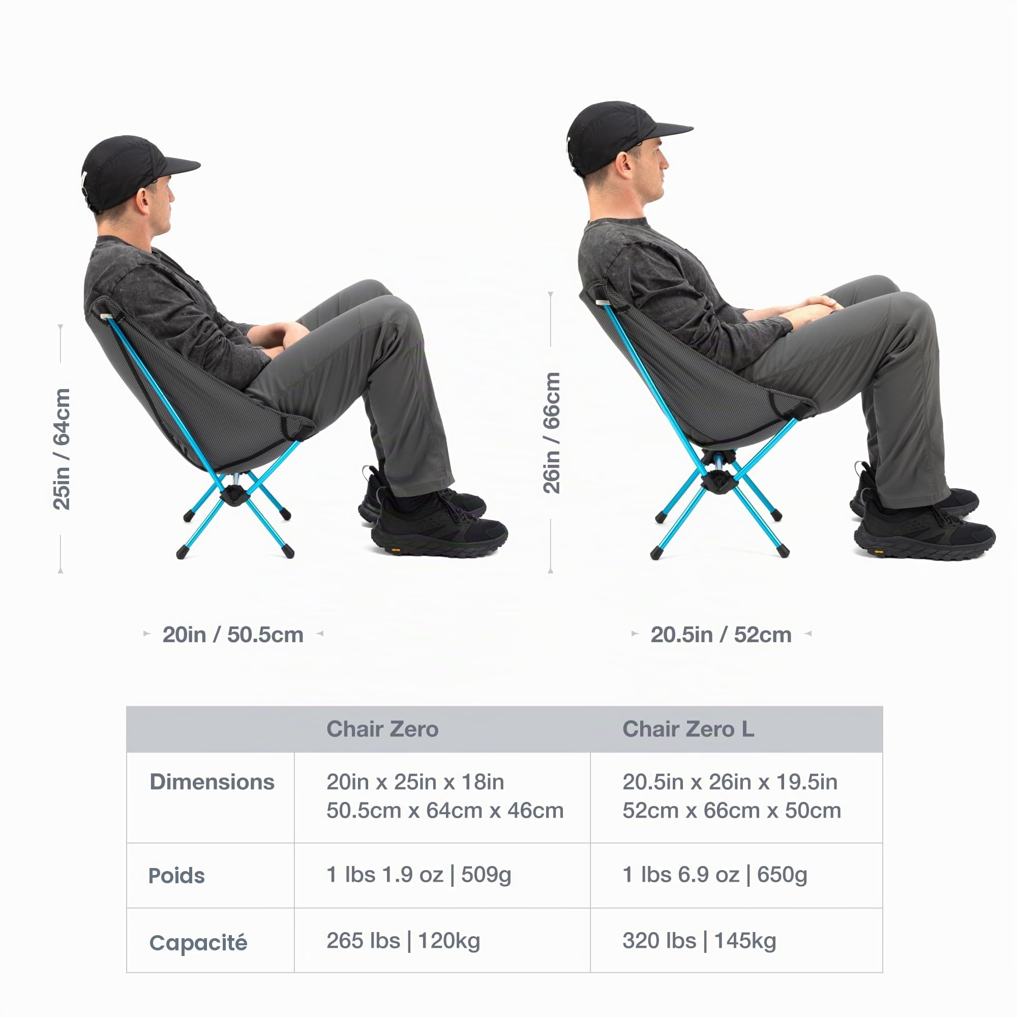 Helinox Chair Zero | La Chaise la Plus légère de Tous Les Temps - Le summum du Design et de l'innovation (Black)