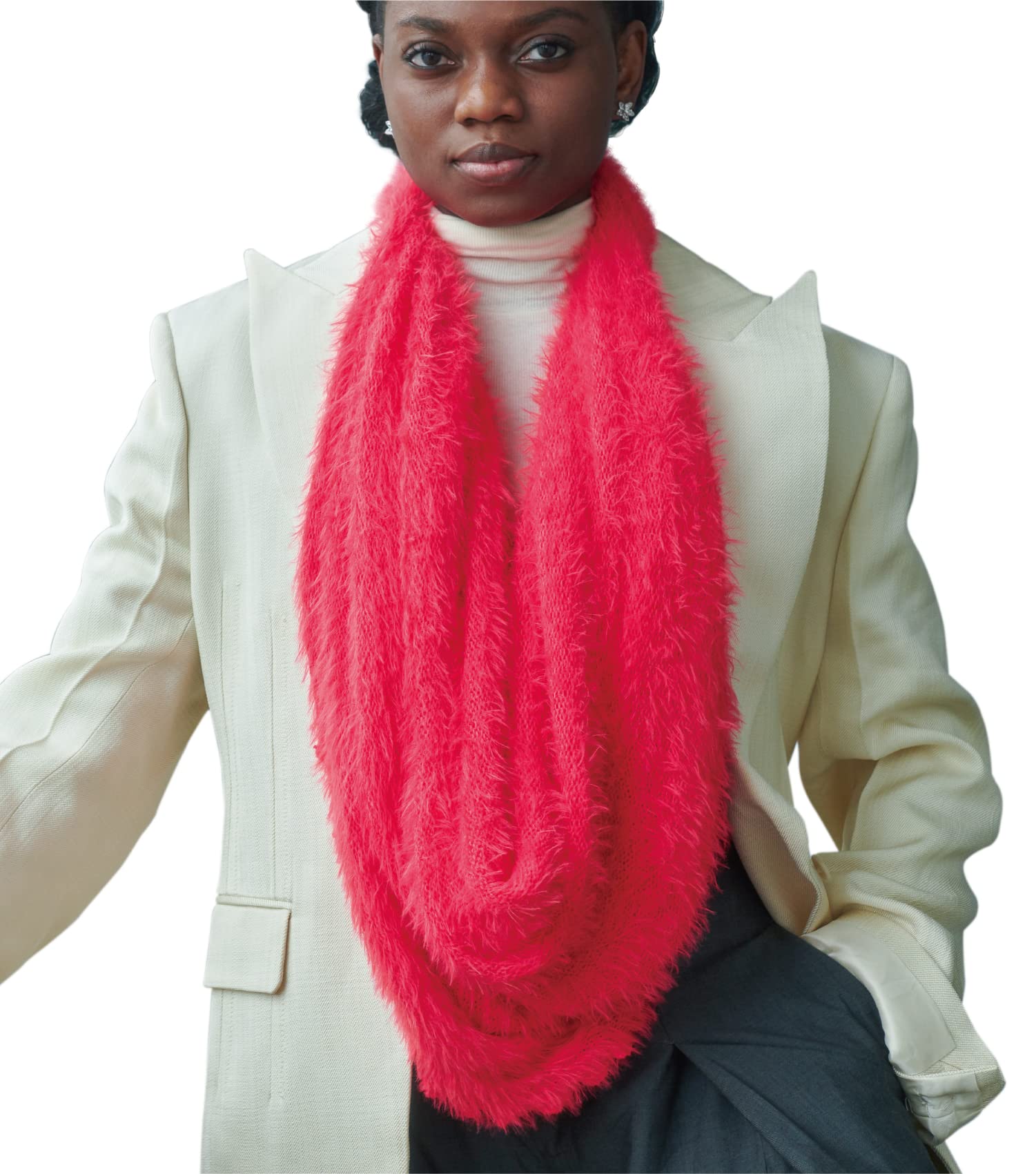 Km Choice One Scarf Faux Fur Infinity Scarfs Or Shawl Desertcart