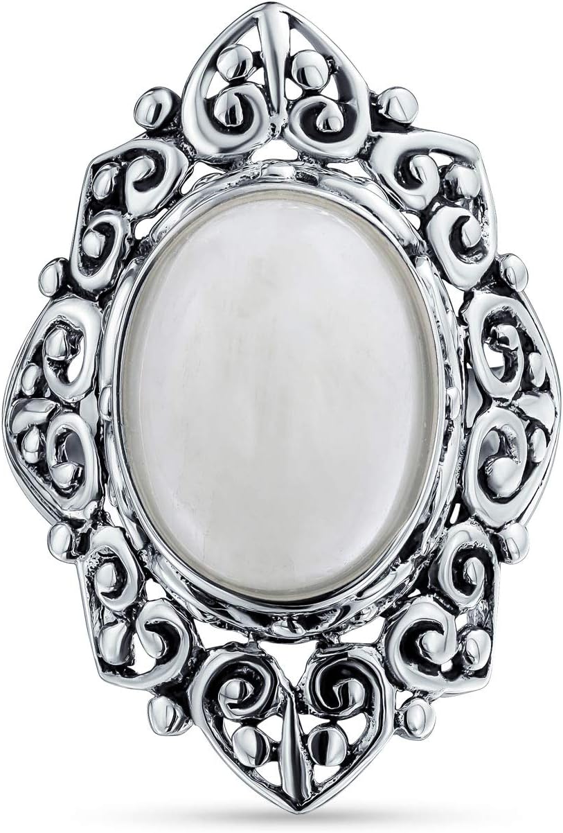 Bling Jewelry Trendy Vintage Antiqued Style Filigree Statement Oval Dyed Green Jade Armor Full Finger Ring For Women Oxidized .925 Sterling Silver