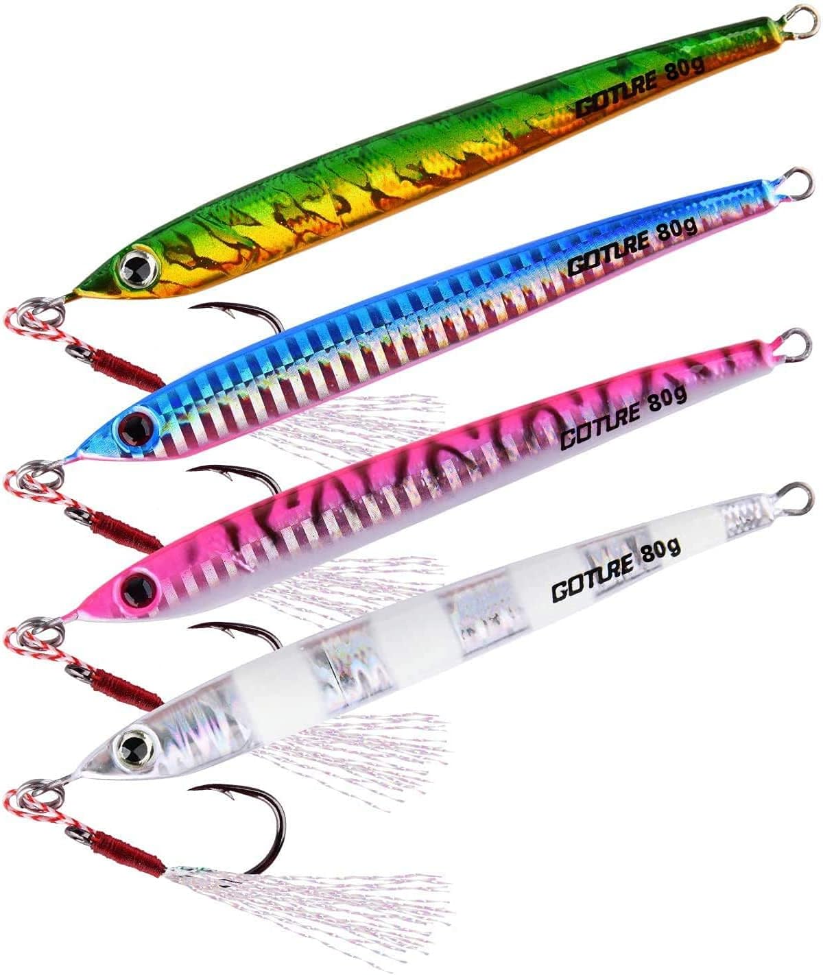 Goture Lead Vertical Jigs Saltwater Artificial Bait Boat Fishing Lures Jigging Lures
