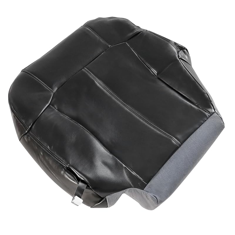 Capa de Reposição da Parte Inferior do Banco Dianteiro do Motorista NLQR em Couro de Microfibra Cinza-Escuro para Chevy Silverado, Tahoe, Suburban, Avalanche e GMC Sierra e Yukon 1999 a 2002, Conjunto com 6 Itens