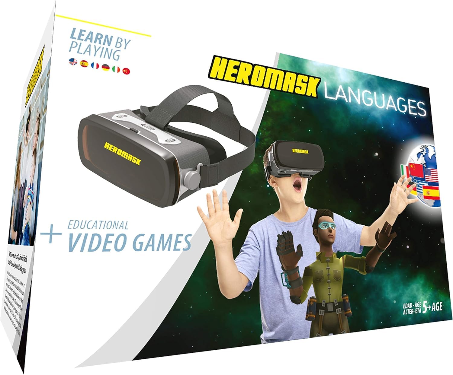 – VR Headset for Kids 5-12 + Games to Learn 6 Languages ― Gift for Birthday or Christmas that gets Boys & Girls excited about Spanish, Chinese & more through Virtual Reality Gaming
