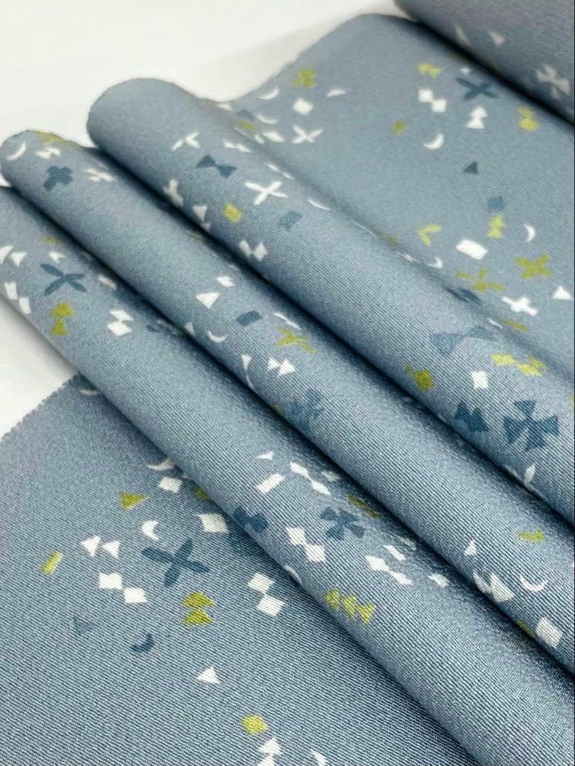 小紋 瓢箪 蝋色 正絹 反物 両面染小紋 錐彫り 瓢箪×立涌 共