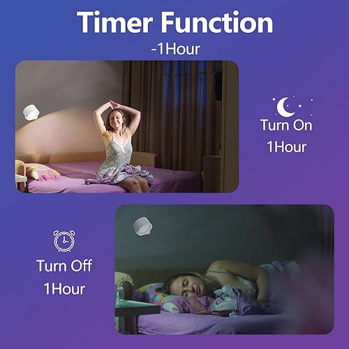 Miniatura 5 de LED Wall Light, Battery Operated Lights Wall Sconce RGB Ambient Lighting Wall Lamps Rechargeable with Remote, 3 Colors Temperatures & 4 Level