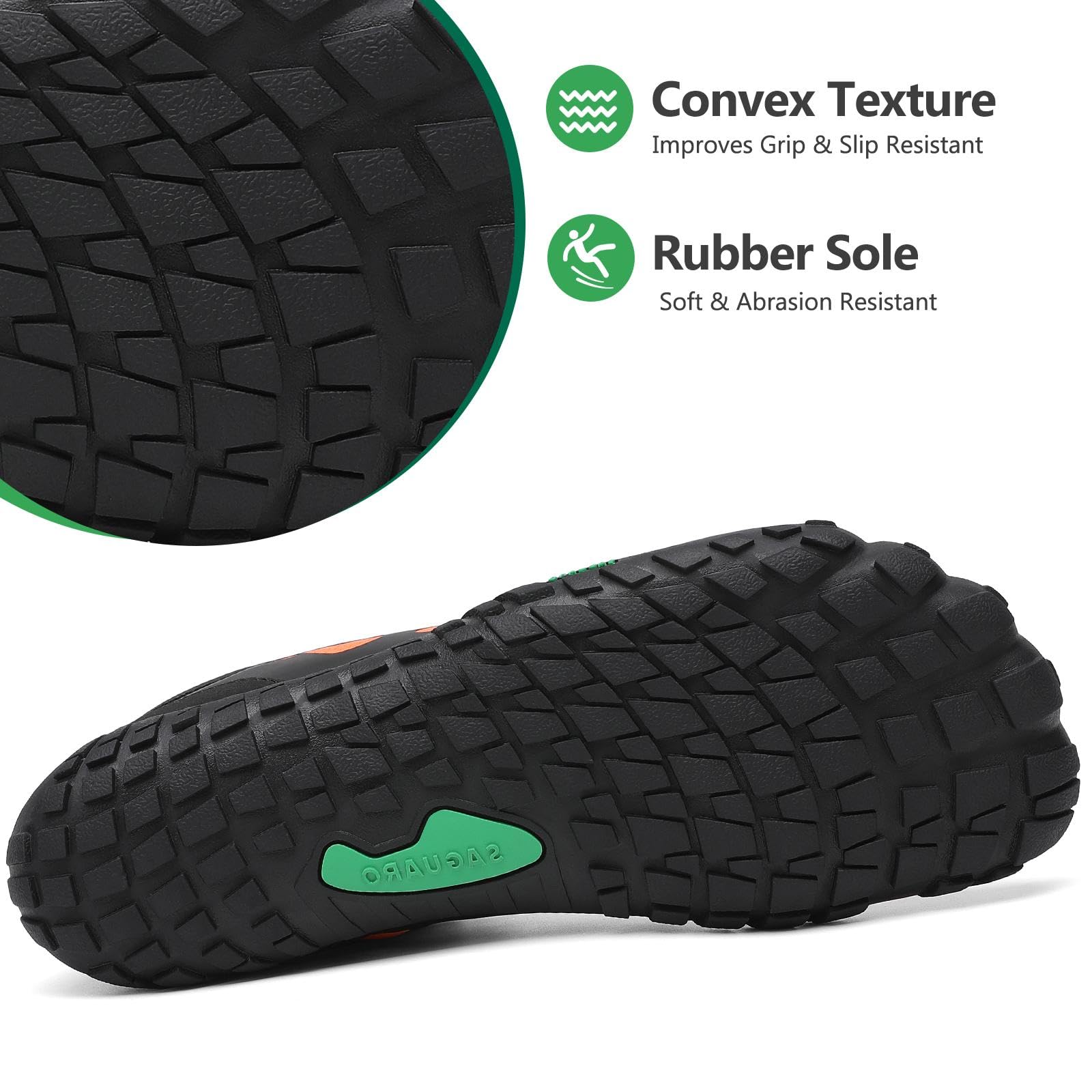 SAGUARO Uomo Scarpe de Barefoot Antiscivolo Asciugatura Rapida Scarpe Minimal de Donna Trail Running Outdoor e Indoor