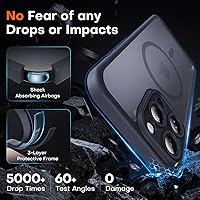 Vista 343 de TOCOL Funda magnética para iPhone 15 Pro Max, protección completa mejorada de la cámara, compatible con Magsafe, protección contra caídas, funda