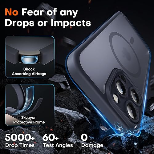 Miniatura 343 de TOCOL Funda magnética para iPhone 15 Pro Max, protección completa mejorada de la cámara, compatible con Magsafe, protección contra caídas, funda