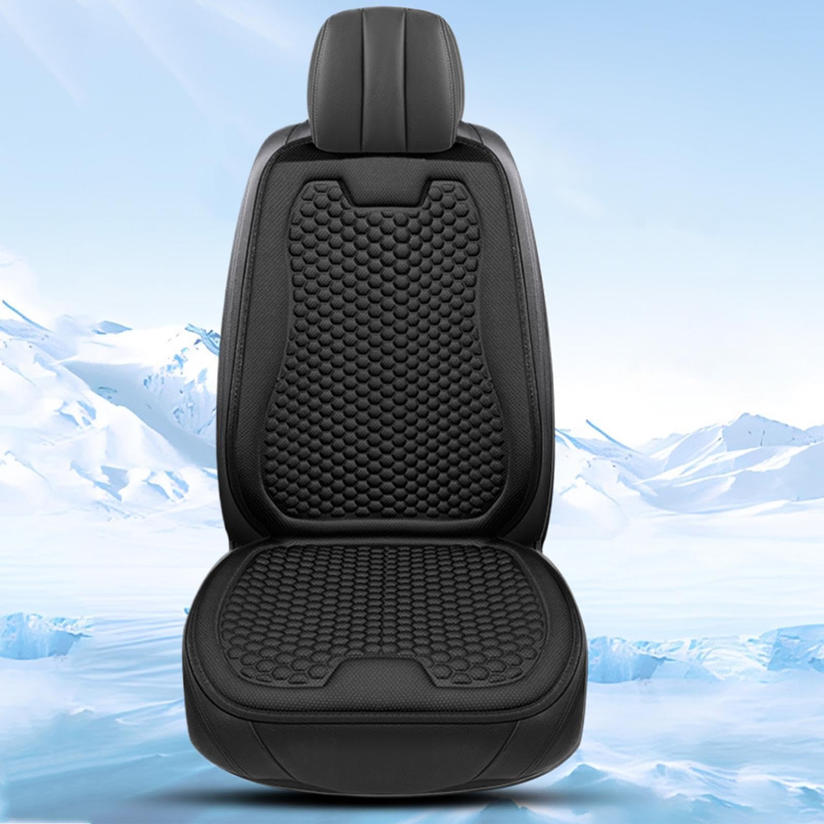Generico Coprisedili Rinfrescanti Auto | Ergonomico Traspirante Universale Antiscivolo,Coprisedili Auto Estivi,per Temperature Calde Camper Camion Berlina Pick-up Furgone SUV e Rimorchio