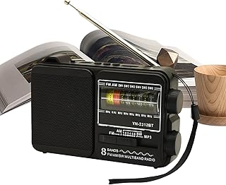 Radio Portátil A Pilas,Radio FM Portátil para Camping Y Senderismo - Reproductor Sin Ruido Práctico para Oficinas Hogar Exteriores Senderismo Escalada Supervivencia
