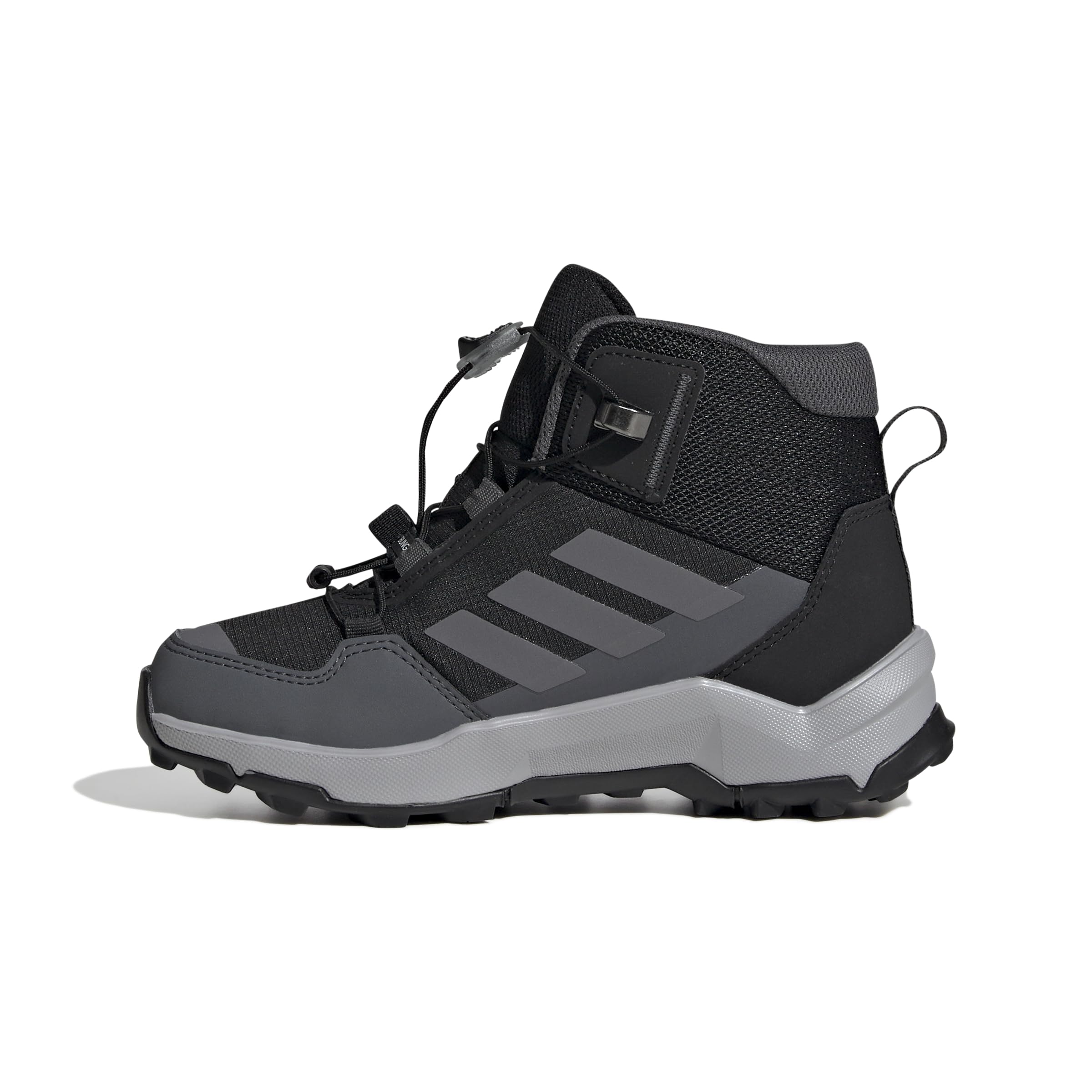 adidas Unisex Kids Terrex Ax4R Mid Hiking Kids Shoes, Cblack/Grefou/Greysix, 2.5 UK