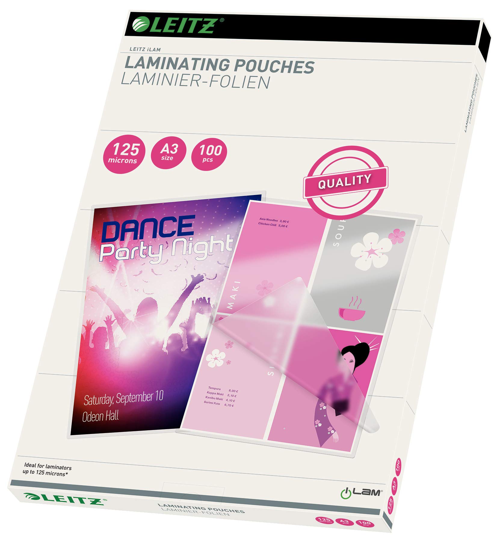 Leitz Laminating Pouch A3 - Clear Pack of 100 33950
