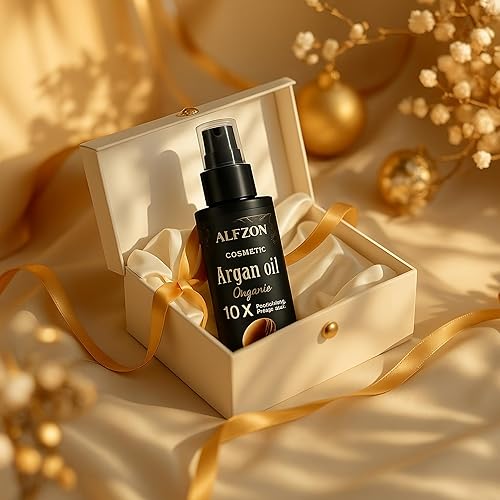 Miniatura 8 de Aceite de argán marroquí 100% puro USDA orgánico prensado en frío fórmula ligera para cabello seco, dañado y rizado, aumenta el brillo, controla el