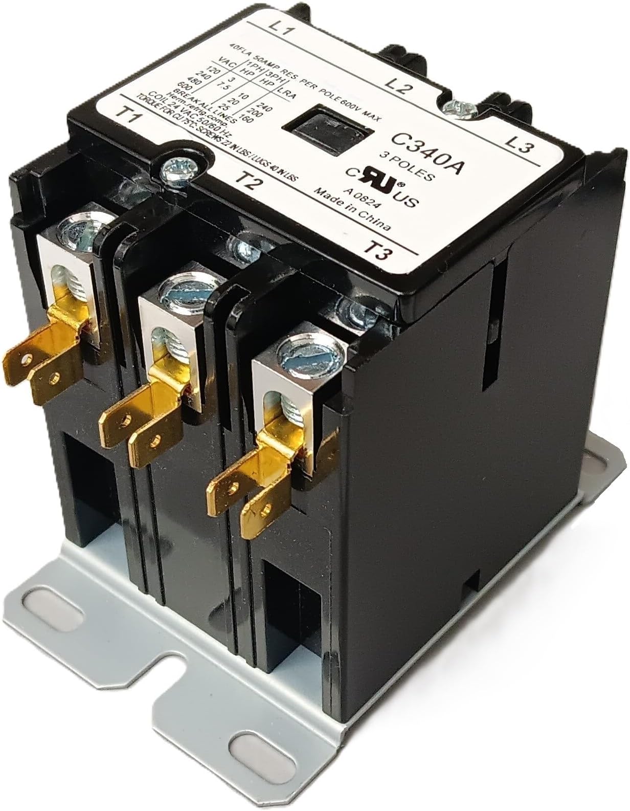 Packard 3 Pole 40 Amp 24 Vac Contactor C340A