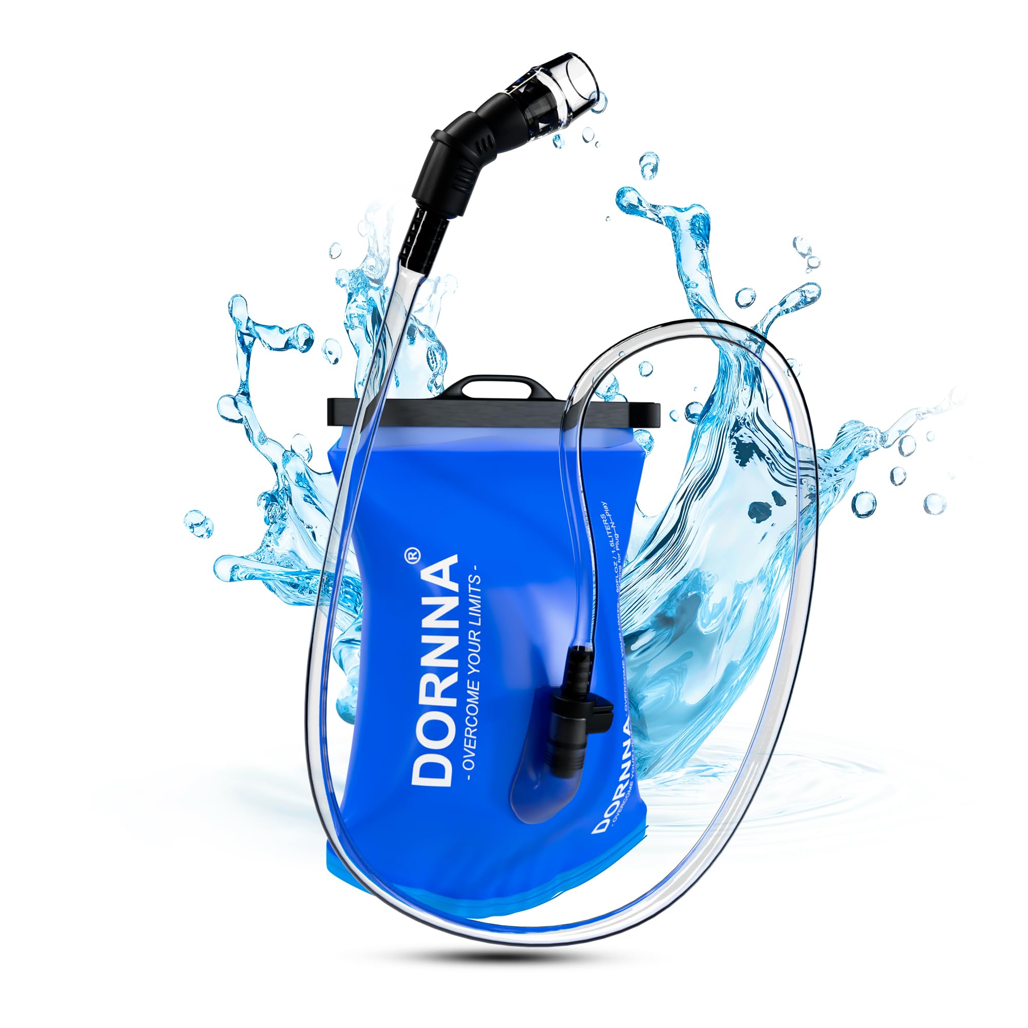 DORNNA BPA Free Hydration Bladder Portable Backpack Hydration Water Bladder Heavy Duty Hydration Bladder for Trail, MTB, Cycling, Mountain (1L)