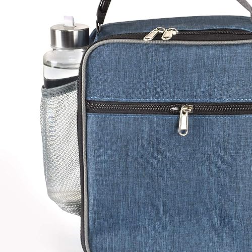 Miniatura 3 de IWTTWY Lonchera aislada azul marino, a prueba de fugas, portátil, con asa, para hombres, mujeres, niños y niñas, 10.2 pulgadas de largo x 4.3