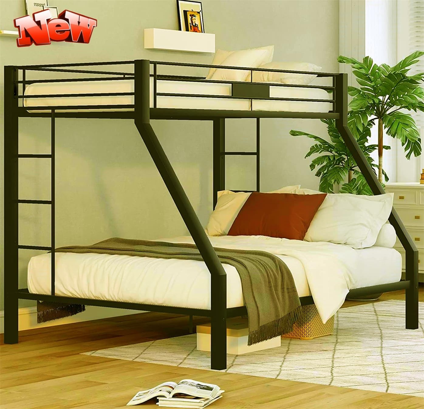 TSAMPA Latest Upgraded and Stronger Metal Bunk Bed Twin XL