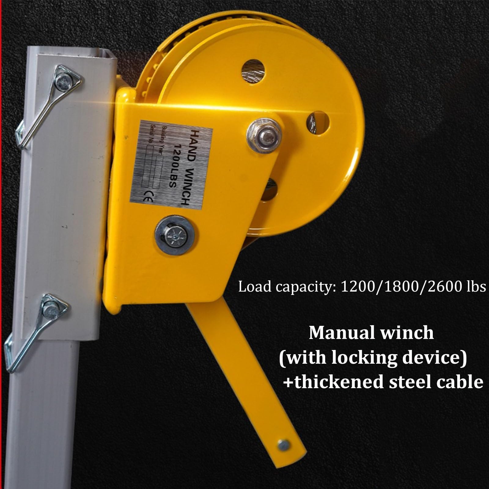 Sistema de rescate de trípode para espacios reducidos con cable de acero y arnés de seguridad, capacidad de carga de 1200 libras para operaciones de elevación de emergencia y rescate de alcantarillado