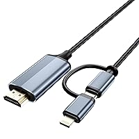 Vista 12 de [Versión larga de 13.1 ft] Cable HDMI para iPhone actualizado 1080P HDTV Adaptador de cable HDMI Conector Digital AV Video Sync Pantalla Compatible