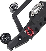 Vista 5 de Parachoques delantero y trasero de aluminio con gancho de remolque para faros LED, soporte de neumáticos de repuesto compatible con Traxxas TRX4