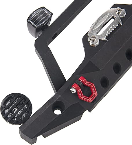 Miniatura 5 de Parachoques delantero y trasero de aluminio con gancho de remolque para faros LED, soporte de neumáticos de repuesto compatible con Traxxas TRX4