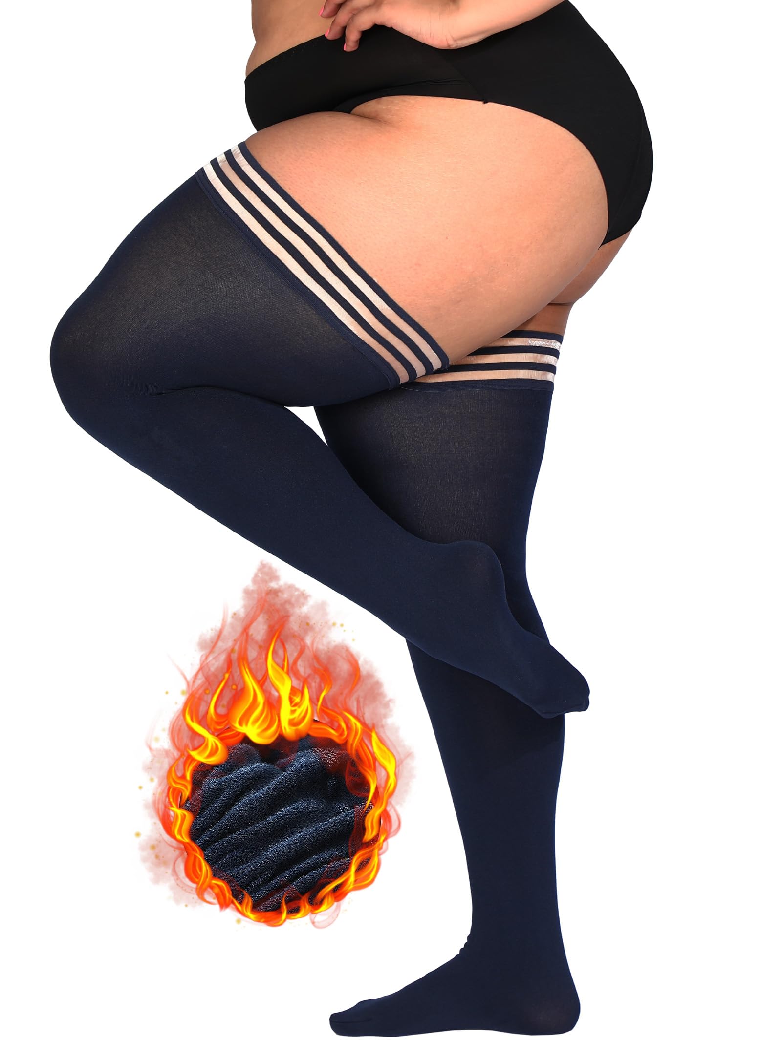 Honenna Plus Size Thigh High Stockings