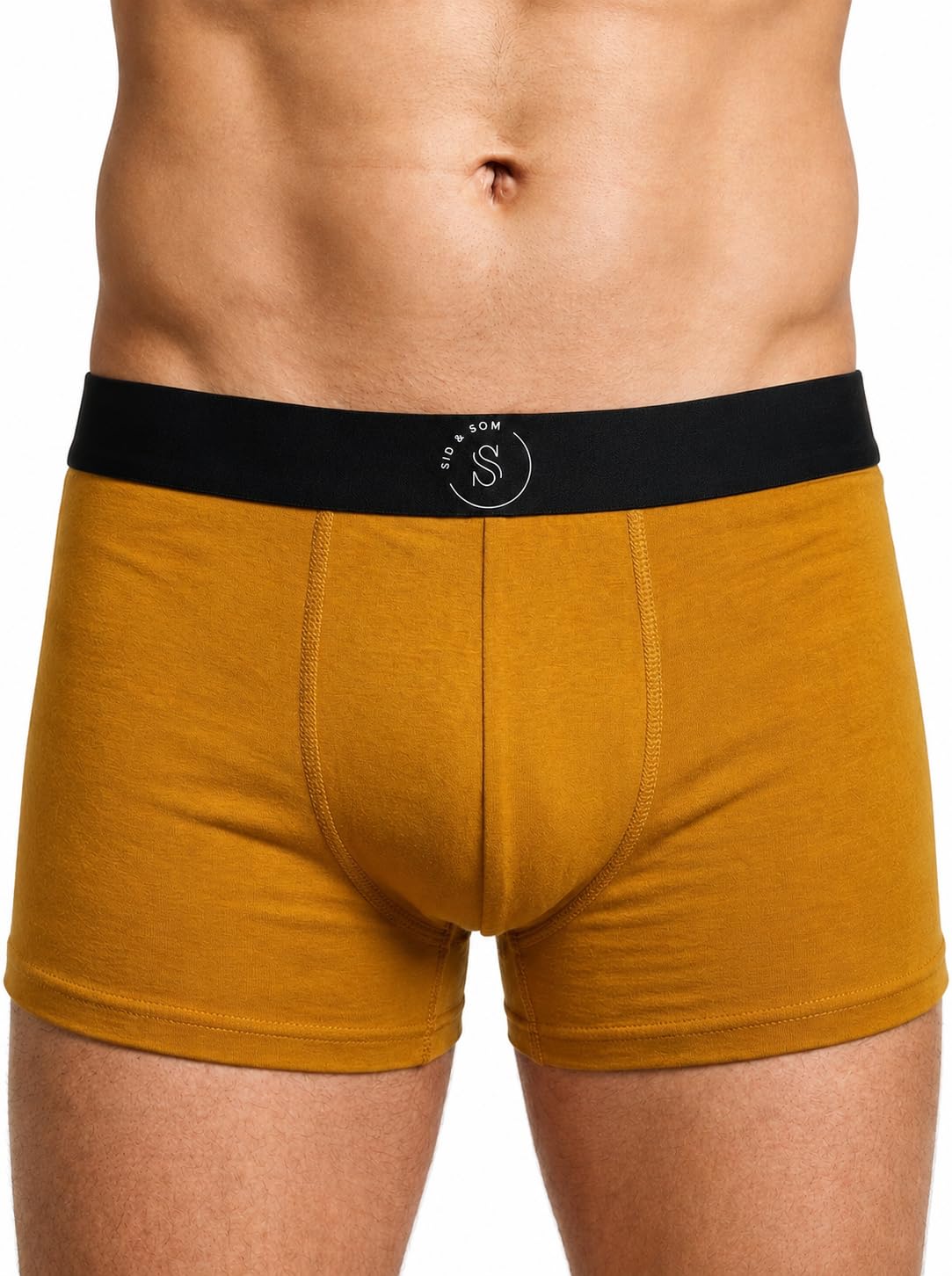 sid & som Men’s 100% Cotton Trunks Underwear | Soft Breathable Innerwear for Daily Comfort | Solid Colors(Yellow) Size-L-picture-39