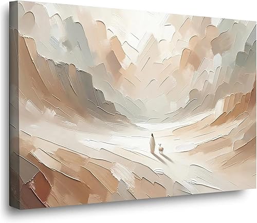 ErnZi Jesus Departs, Parábola de la oveja perdida, decoración mormona del hogar, arte de pared horizontal bíblica, Chris