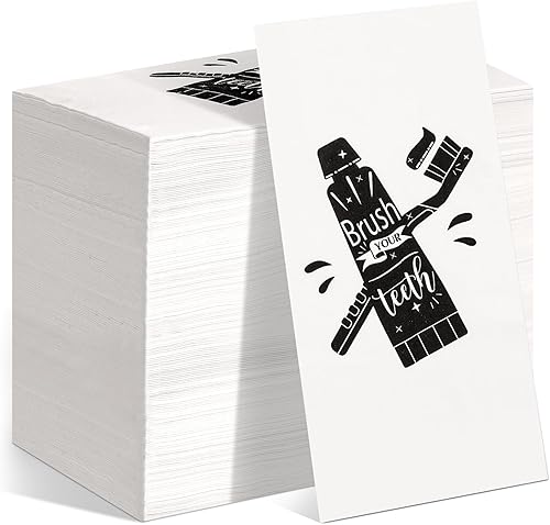 Outus 100 toallas desechables para invitados, toallas de papel para baño, toallas de mano desechables para servilletas de baño, servilletas de mano