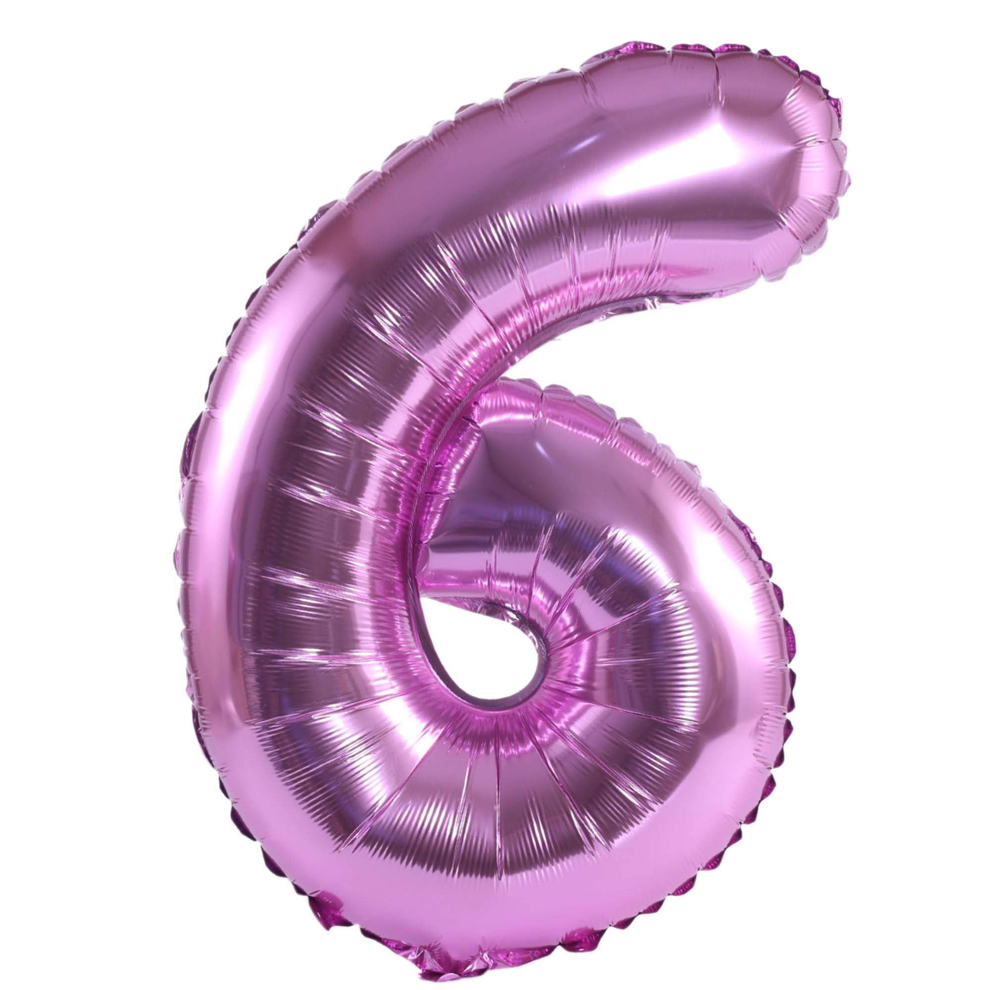 YPSelected 32 Inch Large Foil Helium Number Balloon Birthday Wedding Party 0-9 (Pink, 6)