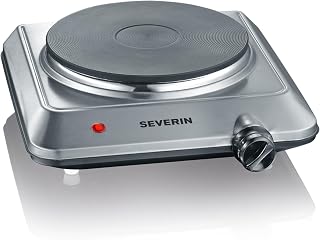 Severin Single-Kochplatte, Campingkocher, Edelstahl, 1.500 W
