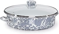 Vista 1 de Golden Rabbit Sartén para saltear esmalte, 5 cuartos de galón, remolino gris