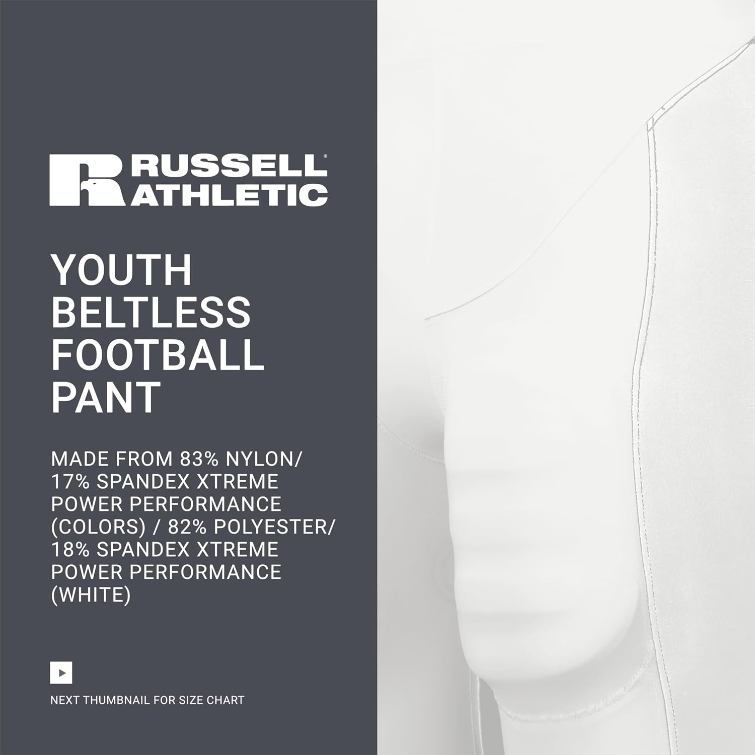 Russell Athletic Boys' Russell Athletic Boys Beltless Football Pant – Beltless Design for Unmatched Performance and Comfort