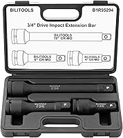 Vista 10 de BILITOOLS Juego de extensión de enchufe de impacto de 18 piezas, incluye barra de extensión de unidad de 1/4" 3/8" y 1/2", adaptador de enchufe