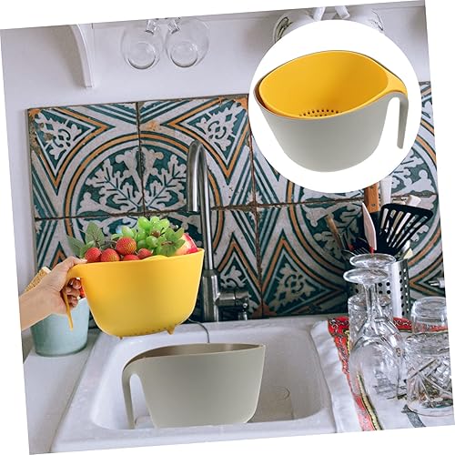 Miniatura 2 de Cesta escurridor de doble capa, colador de cocina para el hogar, colador de frutas de cocina, contenedores de cocina, cesta de lavado y colador, 1 ud