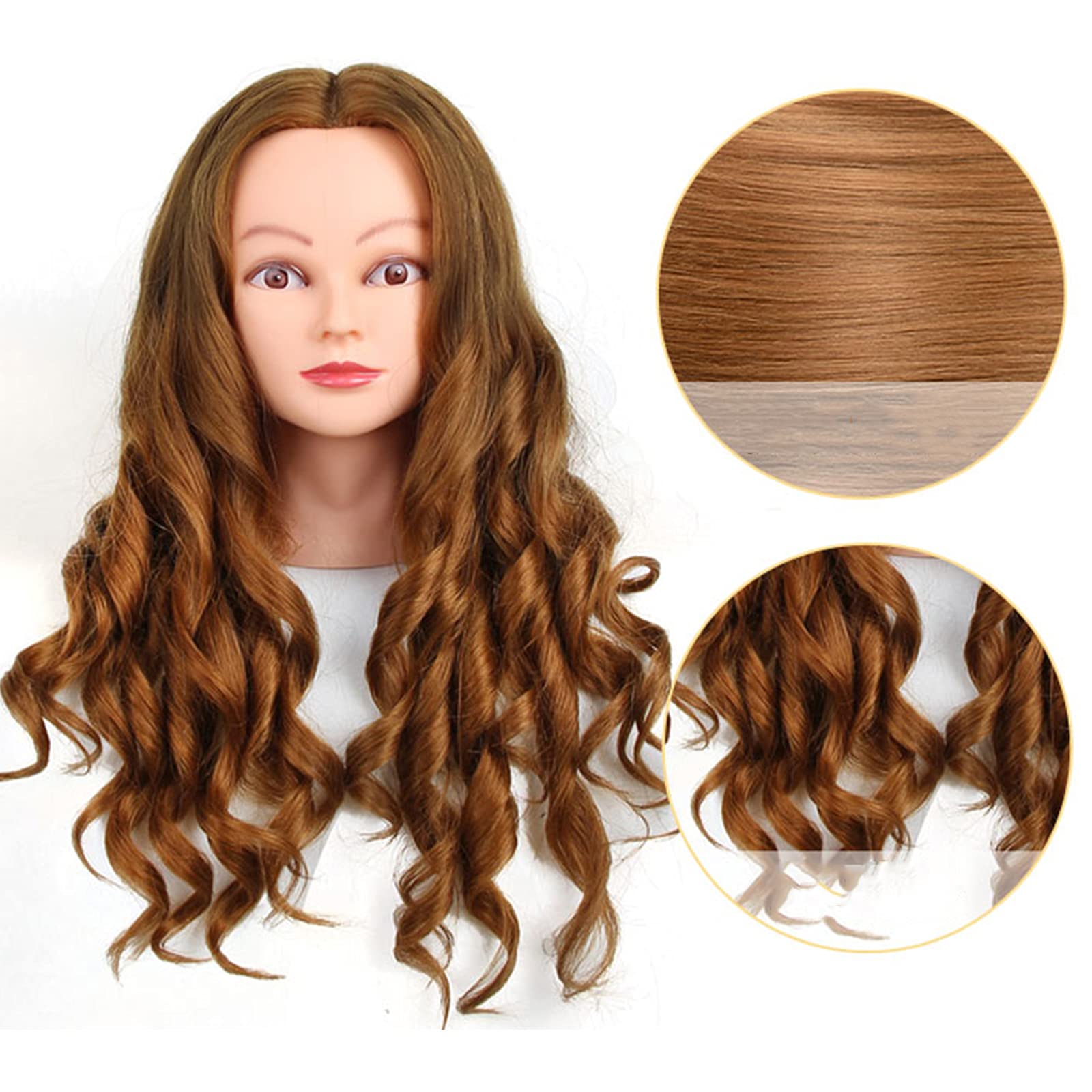 Amazon.co.jp: ヘア練習用マネキン 本物の人間の髪の毛の頭型