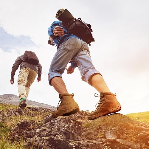 Miniatura 9 de Free Soldier - Botas tácticas militares de cuero de gamuza para hombre, para trabajo, combate, caza