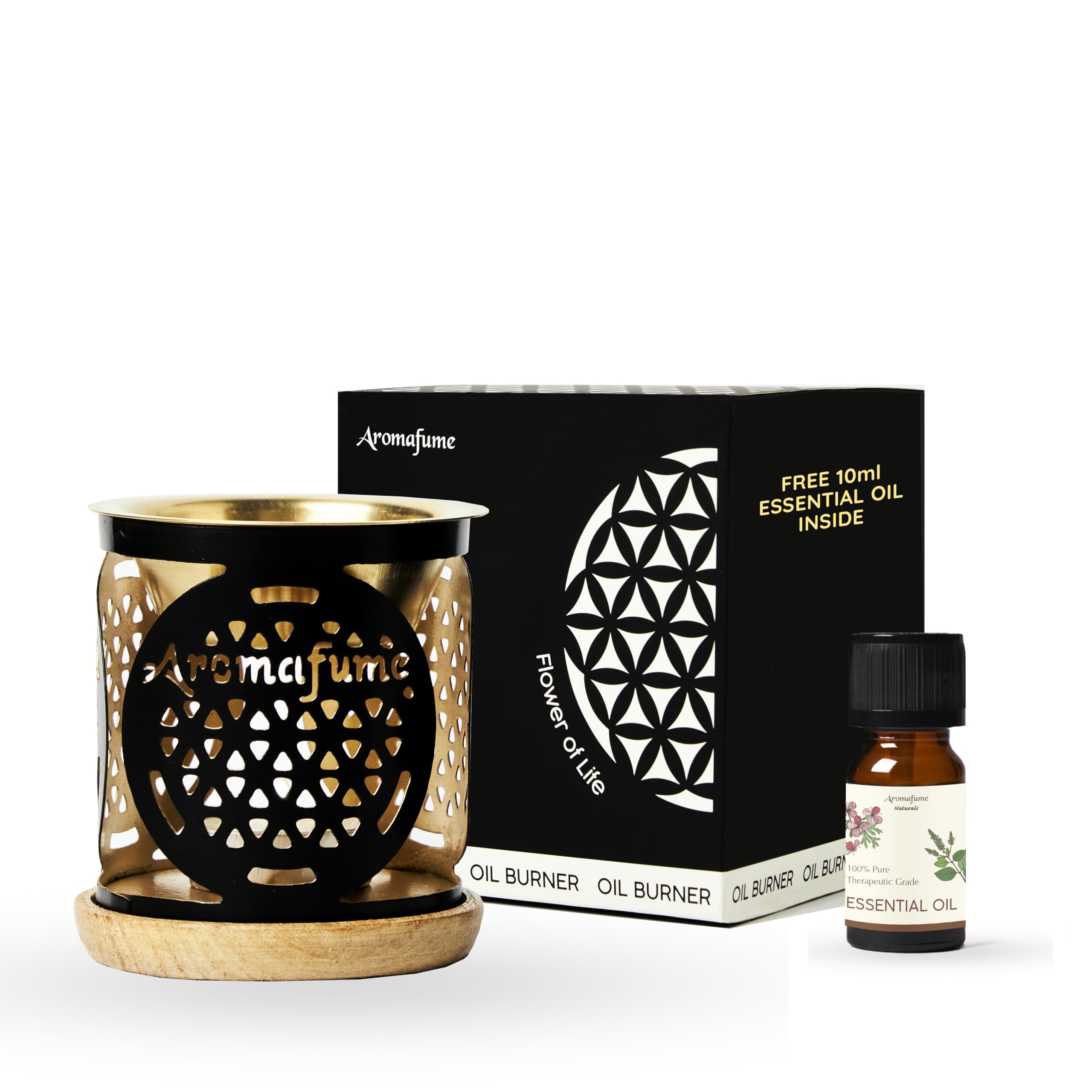 Aromafume Tree Of Life Essential Oil Burner | Oil Diffuser with candle | Brass