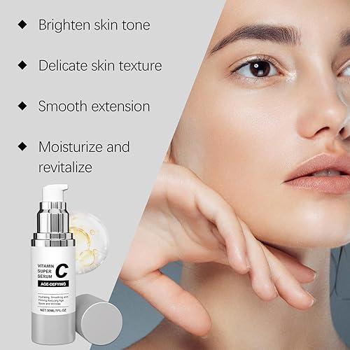 Miniatura 5 de Suero antienvejecimiento de vitamina C con retinol, ácido hialurónico, péptidos, colágeno, vitamina E para iluminar, hidratar, reafirmar, 1 onza