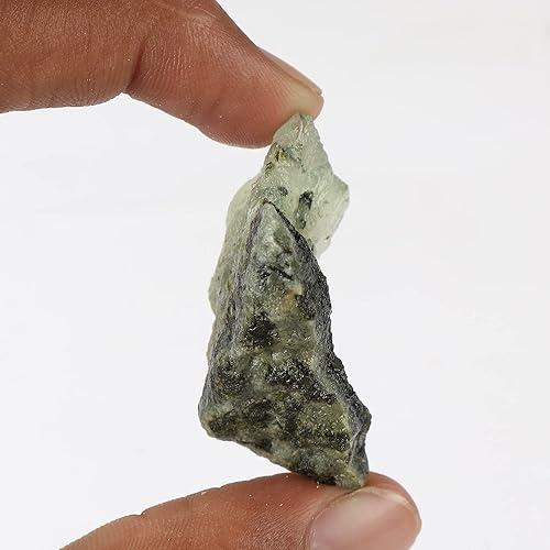 Miniatura 2 de GEMHUB Cristal curativo natural de la piedra del prehnite verde crudo 98 quilates