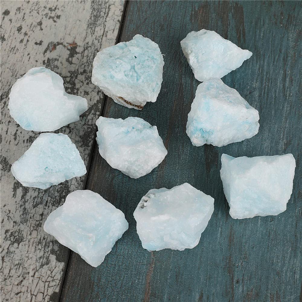 MCWJ Mineral de Lana de aragonito Azul áspero Cristal Natural Mineral partículas a Granel-Caja Grande: 18 * 12.5 * 4.5cm