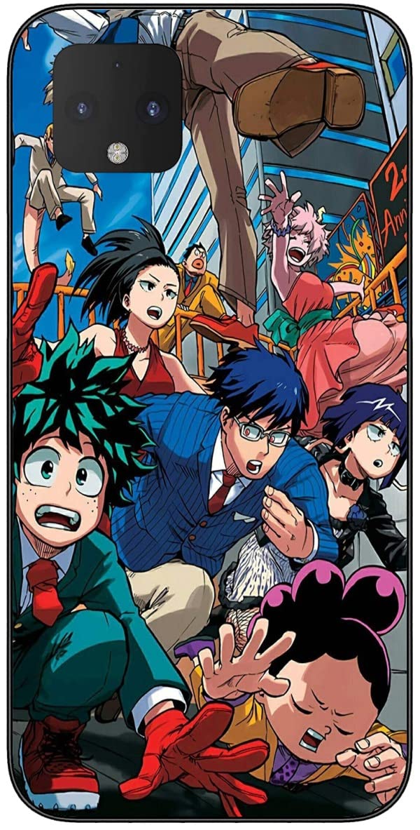 Compatible with Google Pixel 4 case My Hero Mha Anime Academia 408 TPU Soft Black Protective Cover Phone Case