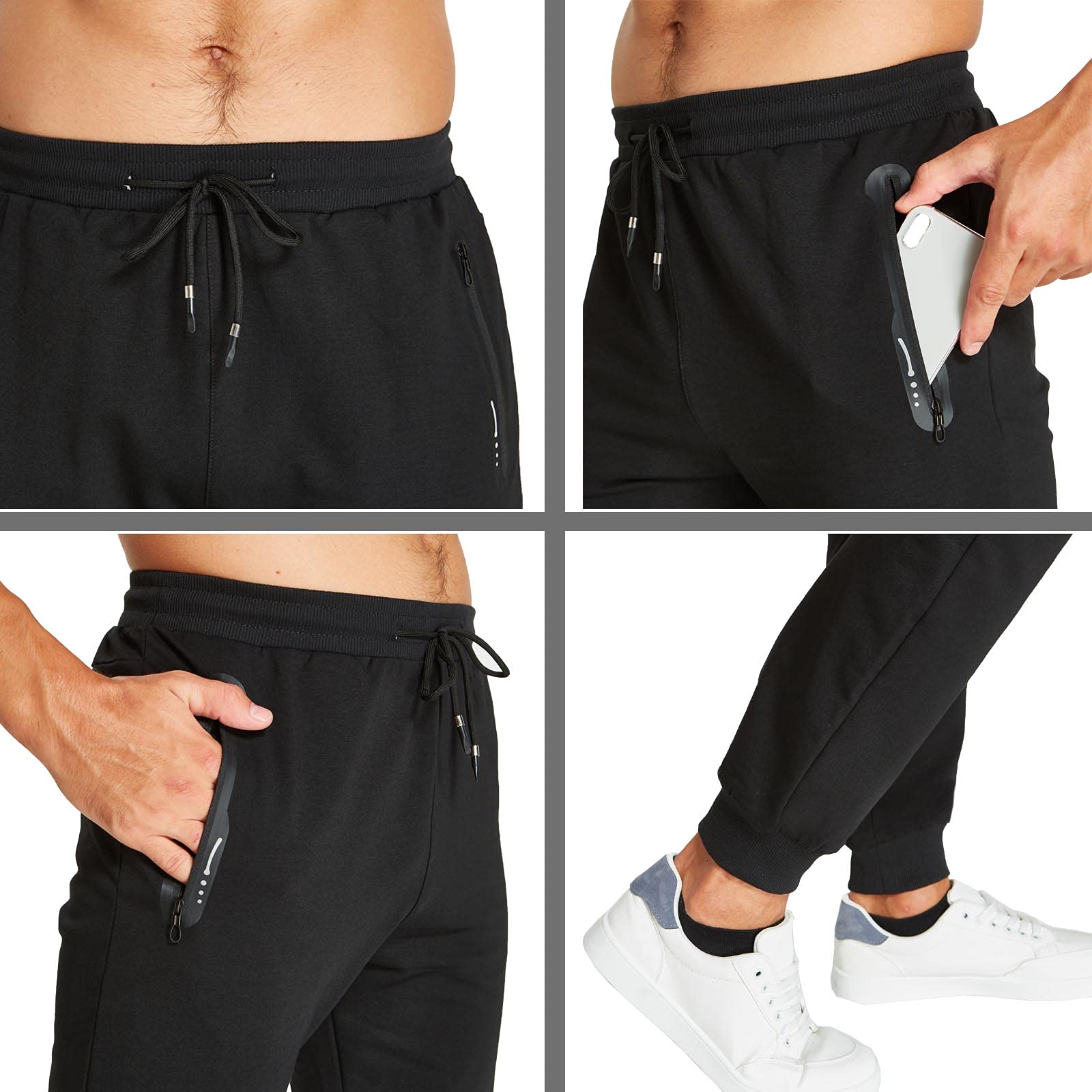 JustSun Pantalon Chandal Hombre Deporte Jogger Pantalones